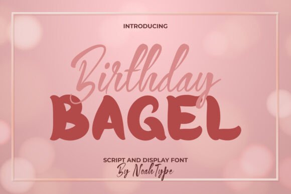 Birthday Bagel Font for Makers