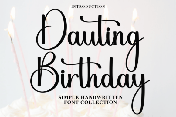 Dauting Birthday: A Soft Script Font for Digital Design