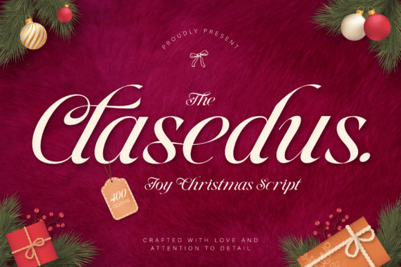 The Clasedus: A Festive Script Font for Holiday Branding