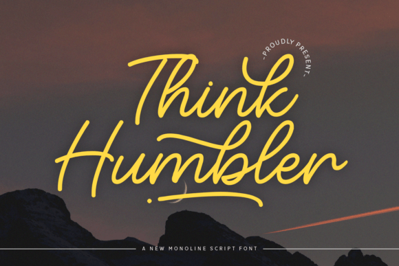 Think Humbler: A Calm Script Typeface for Editorial Design